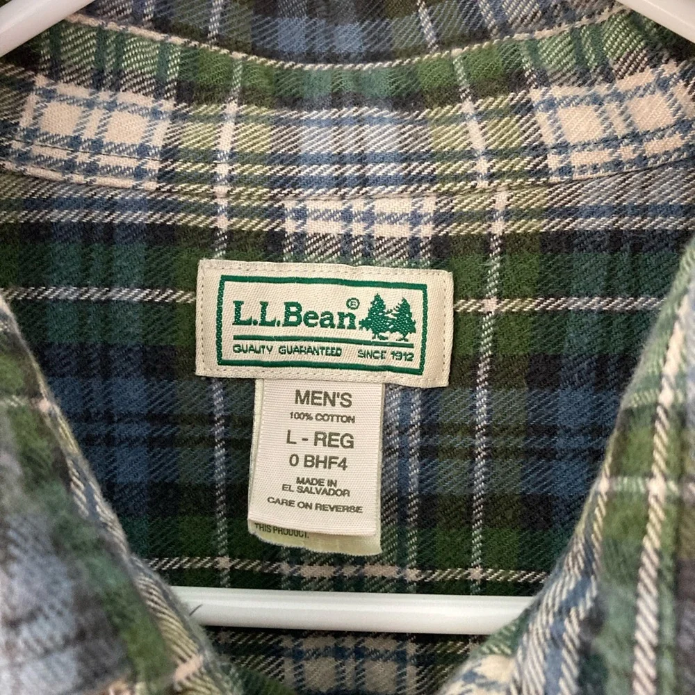 L.L. Bean | Men’s Flannel Plaid Button-Down Shirt Size Large